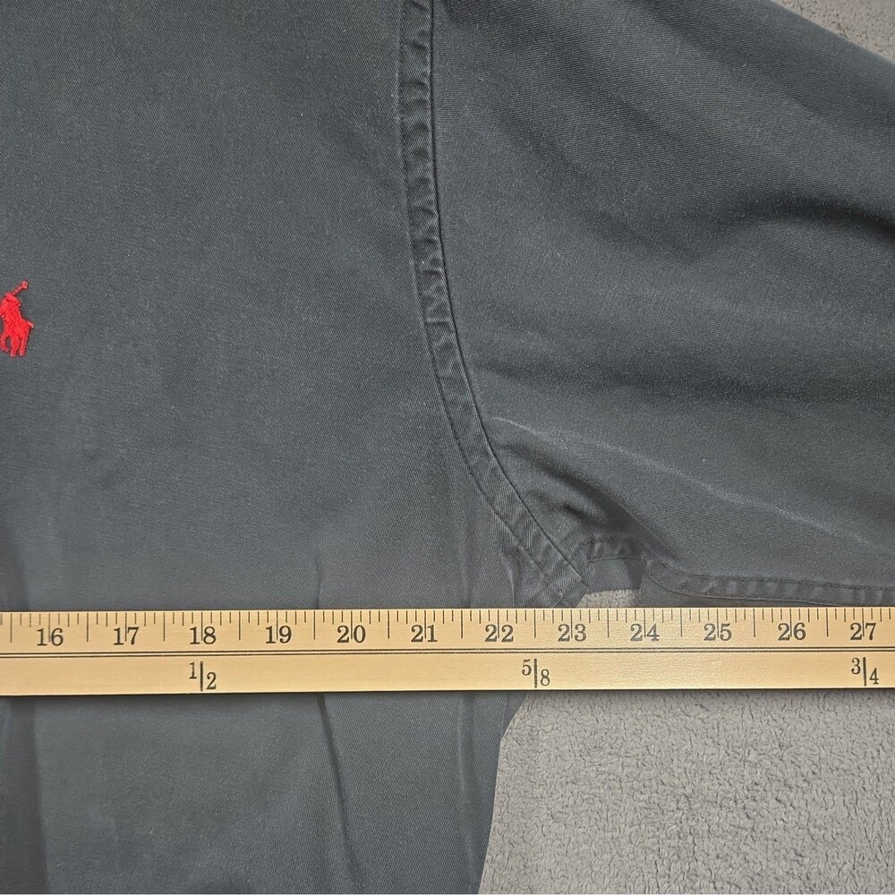 Vintage Polo Ralph Lauren Men's Blake Cotton Shirt XL  Black Classic Red Pony - Picture 10 of 12